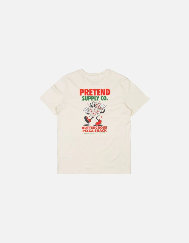 Pretend Pizza Shack T-Shirt - Natural Raw