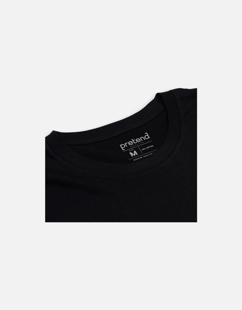 Pretend Brackets Chest T-Shirt - Black