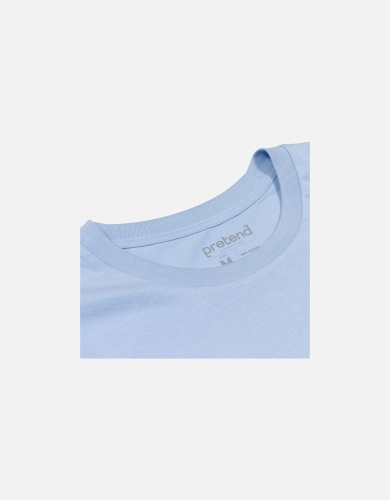 Pretend Brackets Chest T-Shirt - Sky Blue