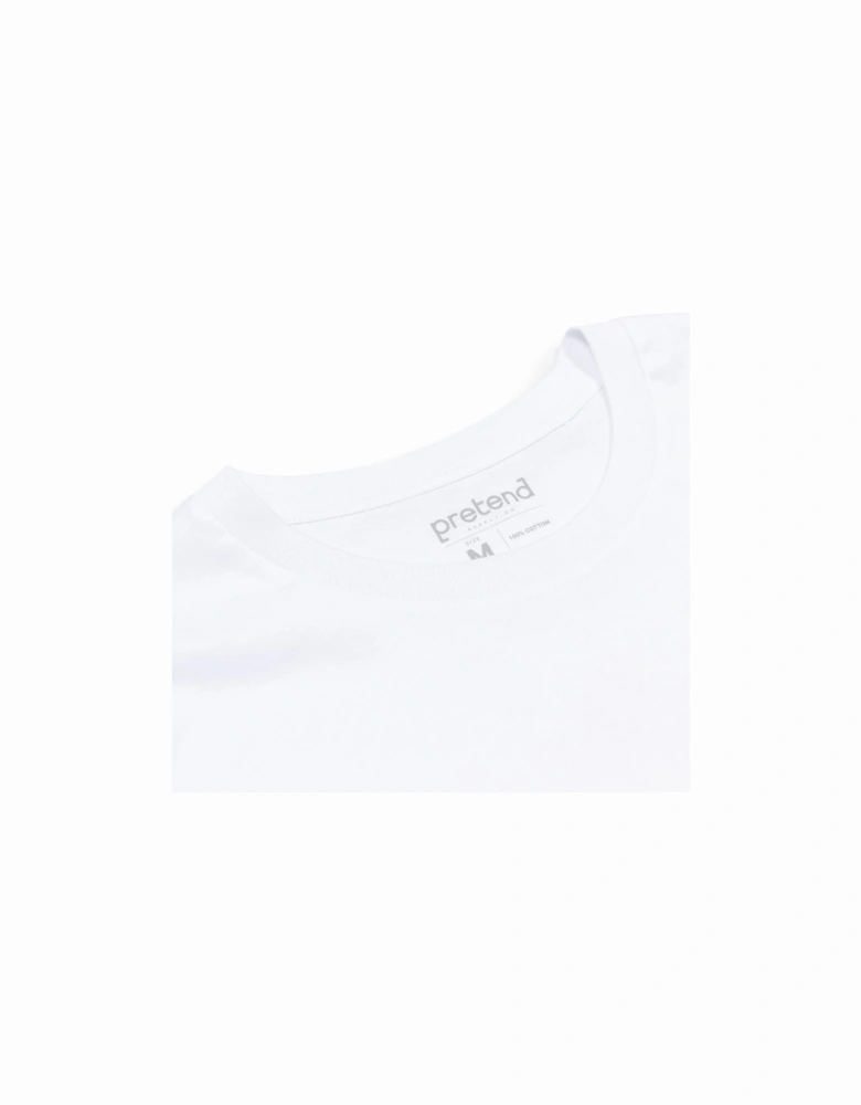 Pretend Brackets Chest T-Shirt - White