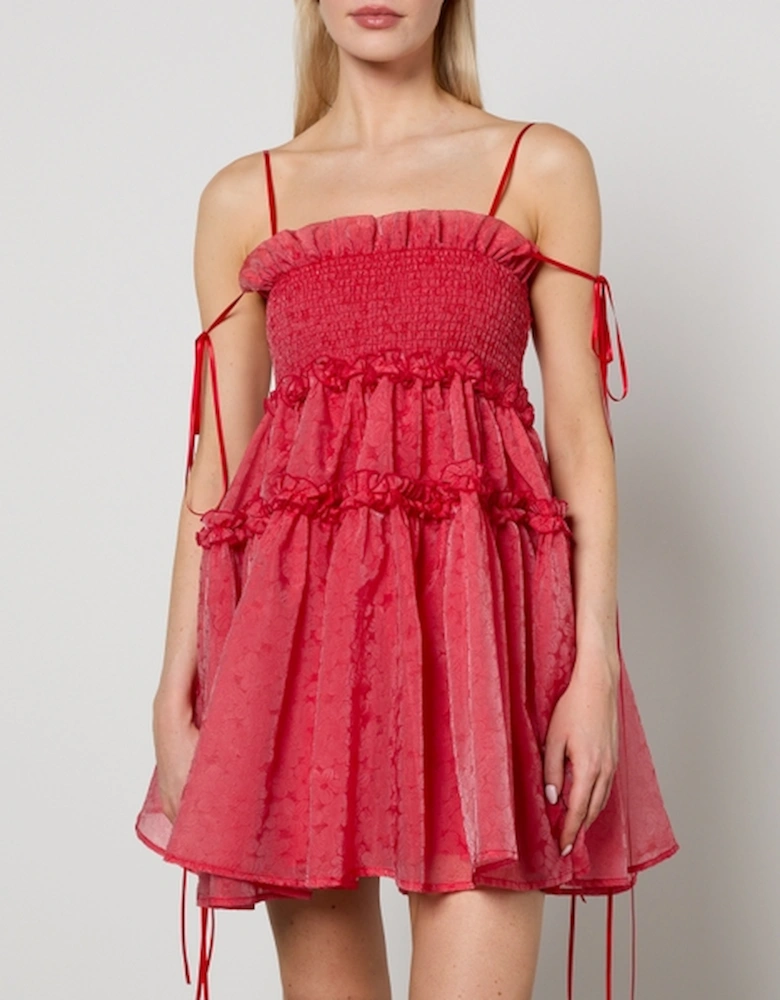 Dream Calla Floral-Organza Mini Dress