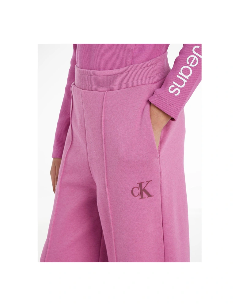 Girls CK Logo Sweatpants - Violet Fun