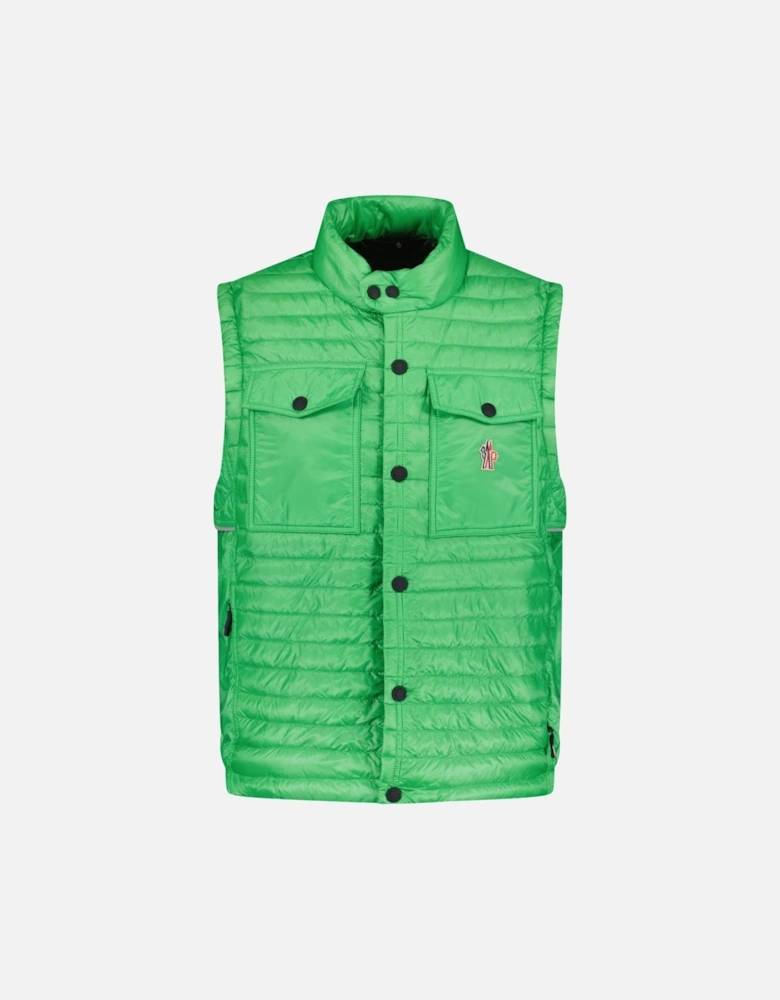 Grenoble 'Ollon' Fabric Gilet Green