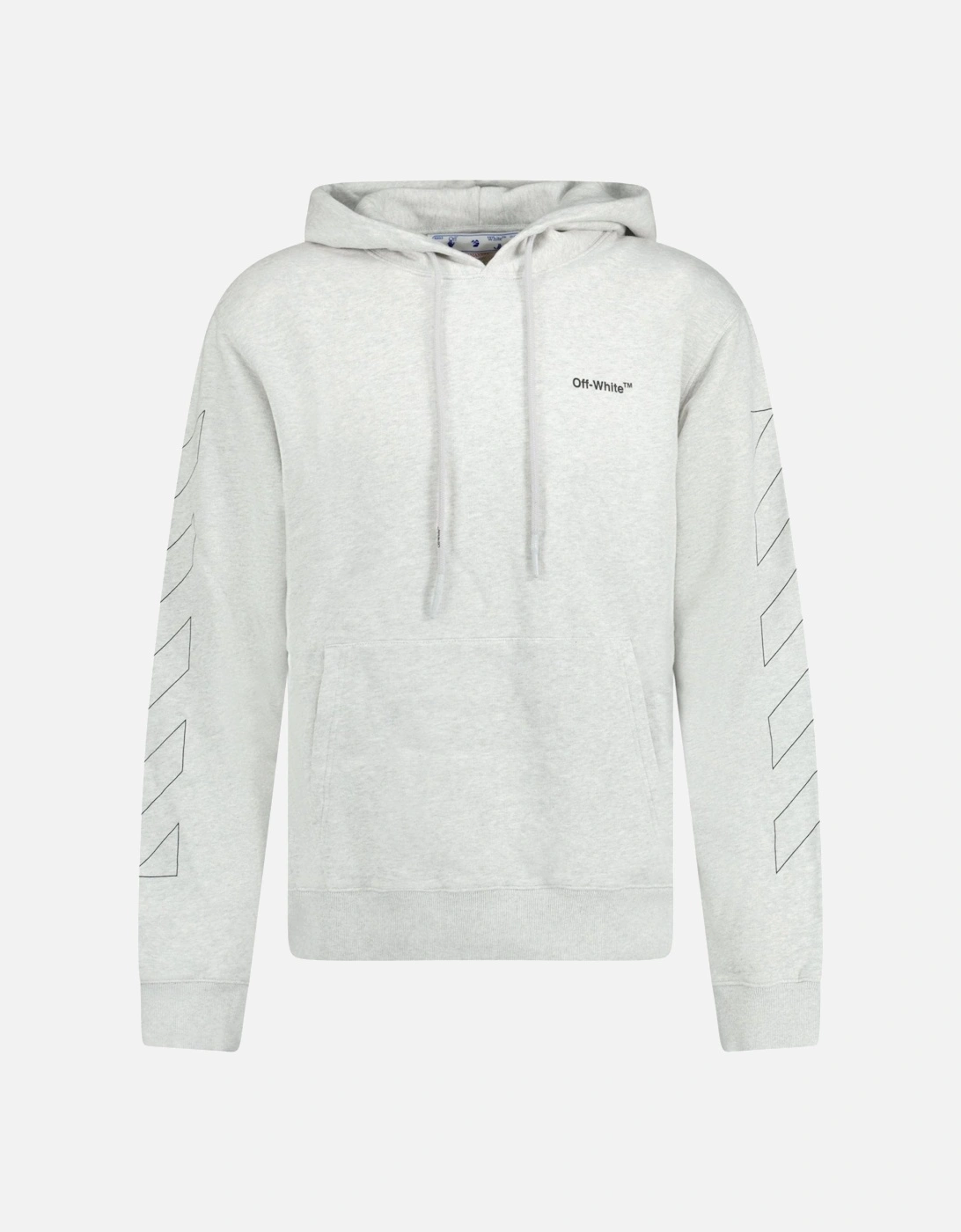 Diagonal Outline Hooded Sweatshirt Grey, 3 of 2