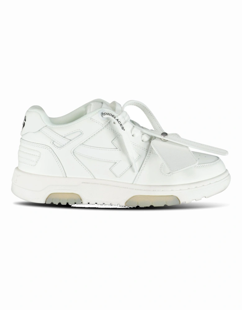 (Womens) Out Of Office Calf Leather Trainers White