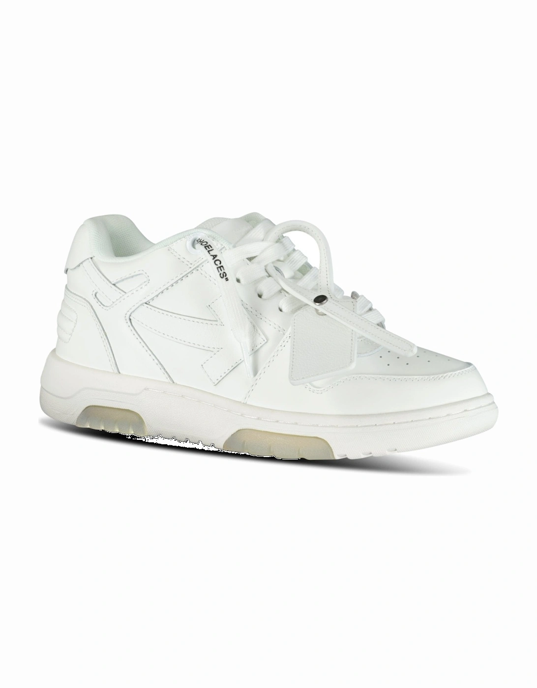 (Womens) Out Of Office Calf Leather Trainers White
