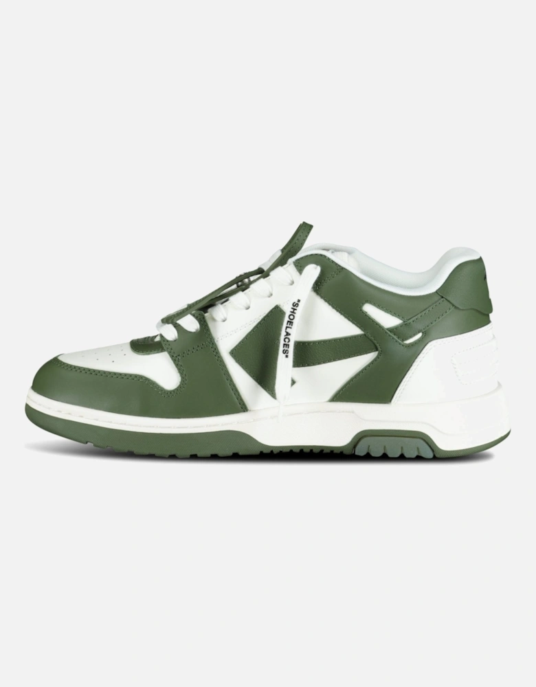 Out Of Office Low-Top leather Trainers Khaki & White