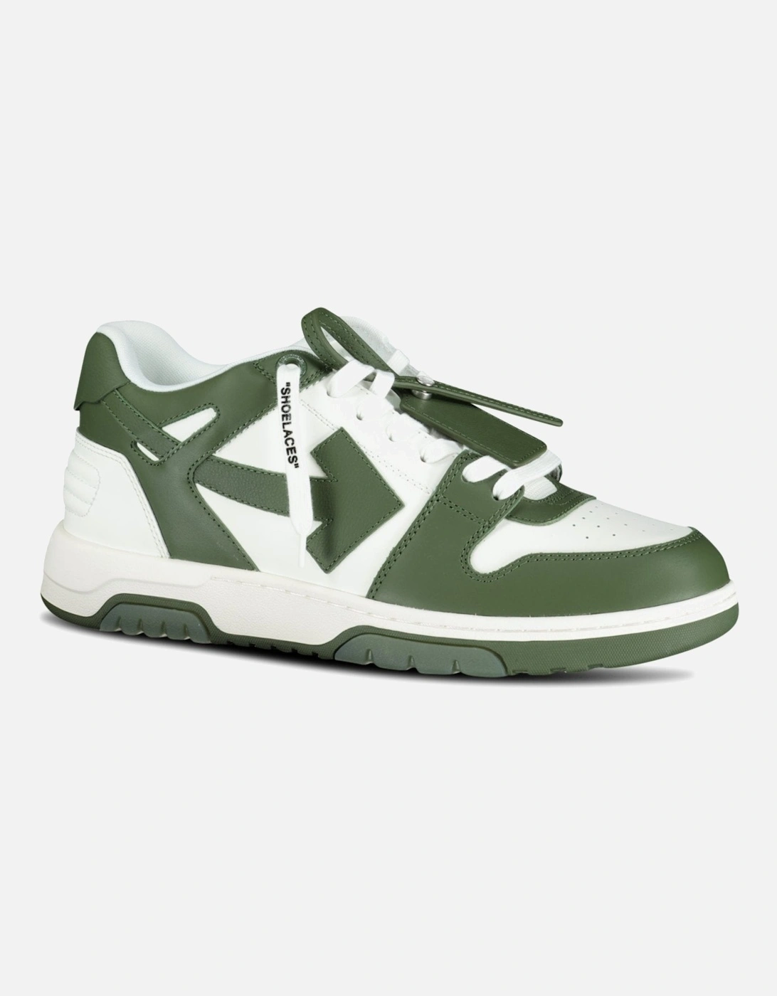 Out Of Office Low-Top leather Trainers Khaki & White