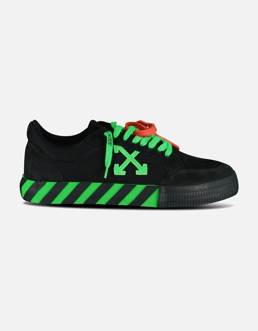 Vulcanized Low Top Trainers Black & Green, 5 of 4