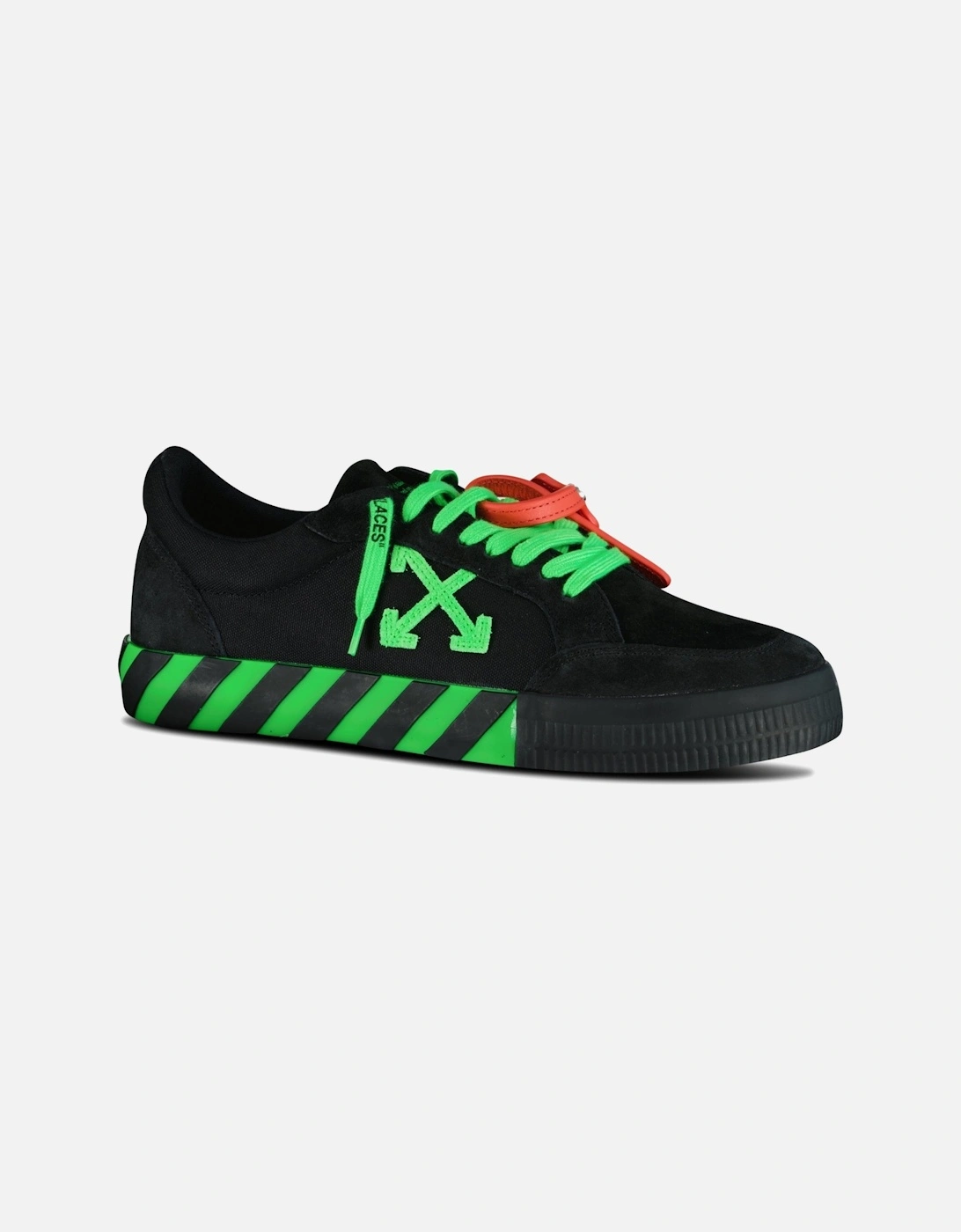 Vulcanized Low Top Trainers Black & Green