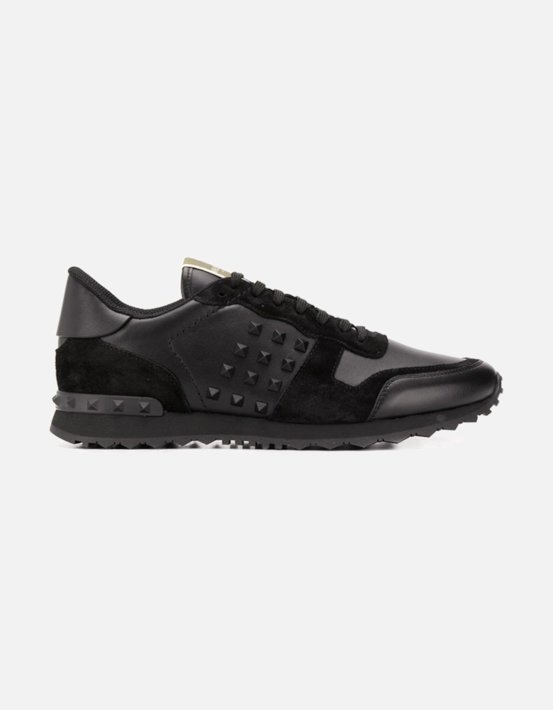 Camo Leather Rockstud Rockrunner Trainers Black