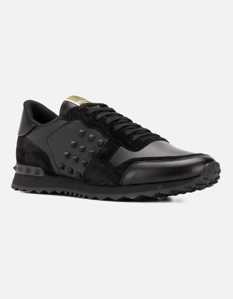 Camo Leather Rockstud Rockrunner Trainers Black