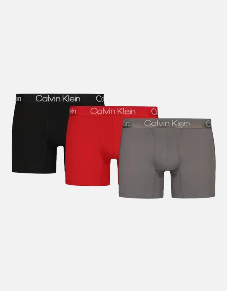 Modern Structure Boxers Black,Red,Grey (3 Pack)