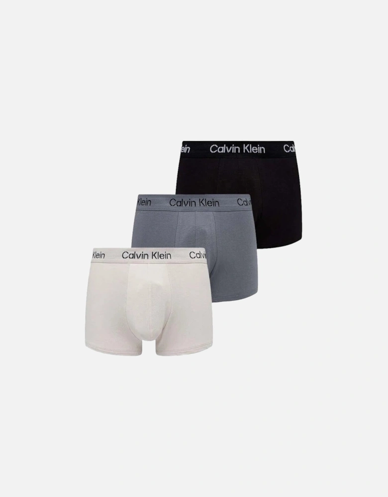 Stencil Logo Cotton Stretch Boxers Black,Grey,Beige (3 Pack)