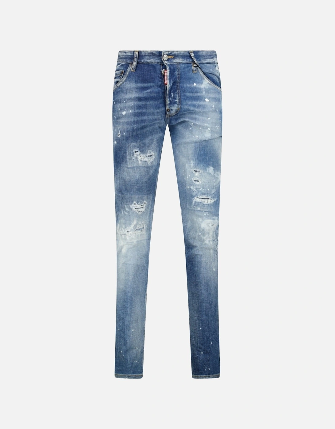 'Cool Guy' Paint Splatter Slim Fit Jeans Blue, 4 of 3