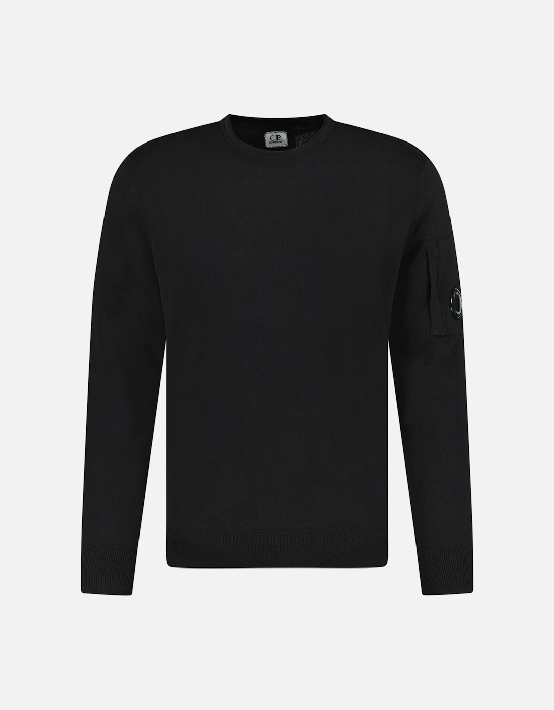 Arm Lens Terry Knitted Sweatshirt Black, 4 of 3