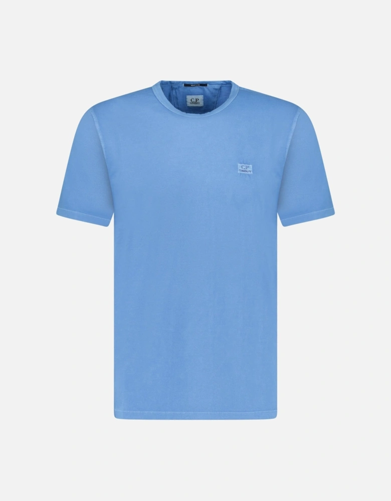 Patch Print Logo T-Shirt Blue