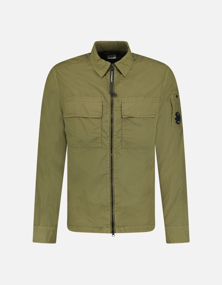 Taylon-L Lens Chrome Zip-Up Jacket Khaki