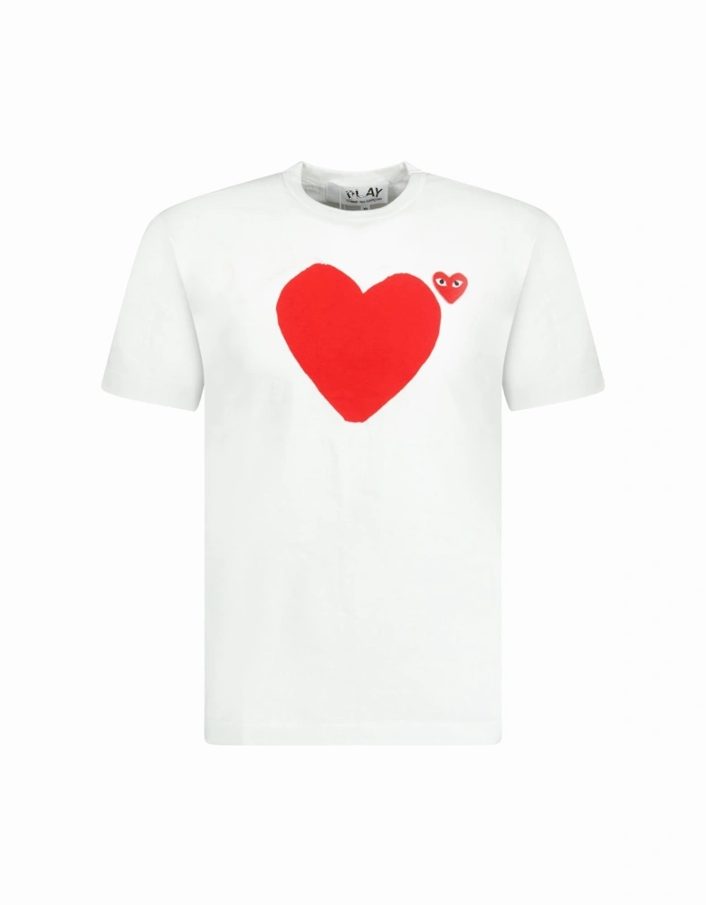 Red Heart Logo T-Shirt White