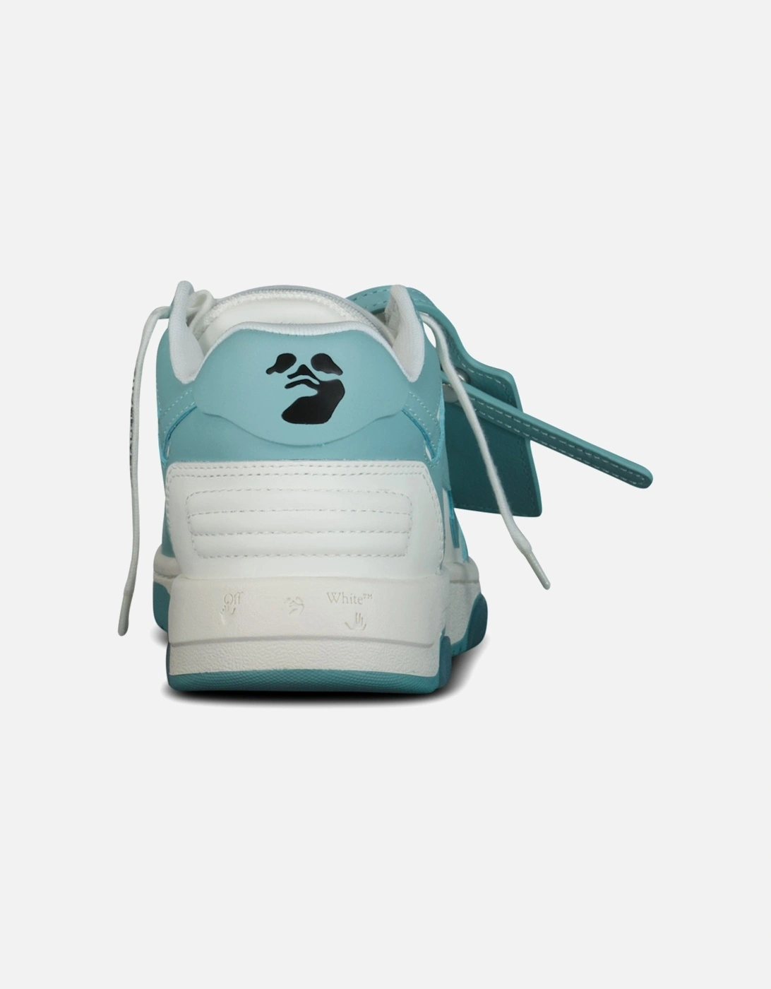 Out Of Office Calf Leather Trainer White & Celadon Blue