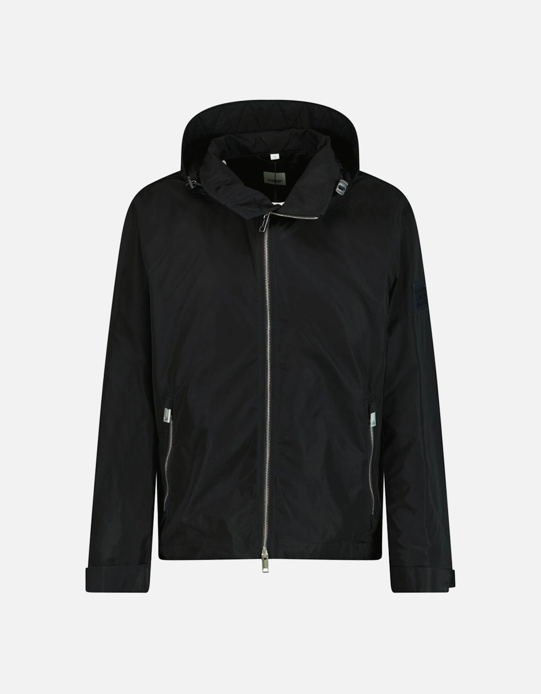 'Hargrave' Zip-up Drawstring Hooded Jacket Black