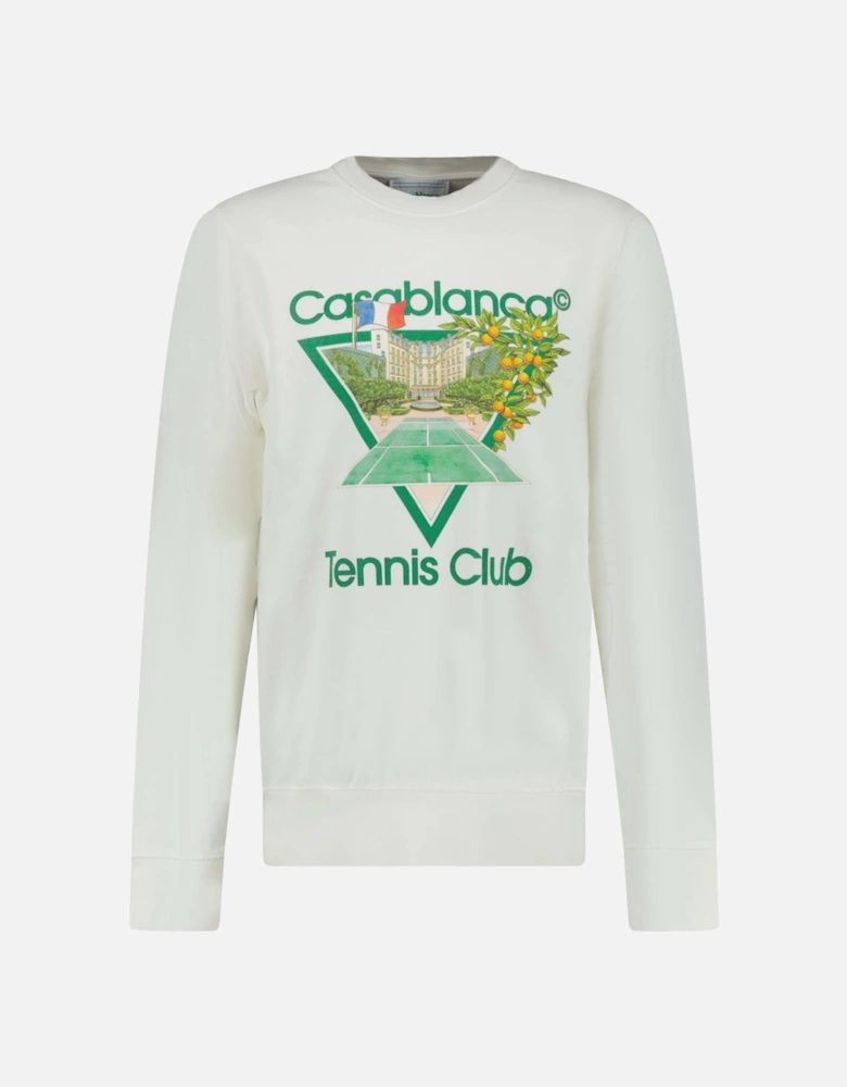'Tennis Club' Sweatshirt Cream