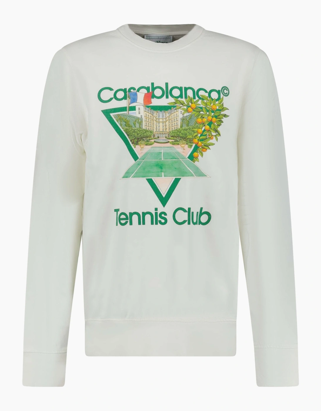 Casablanca Men's Cream 'Tennis Club' Sweatshirt  38 M