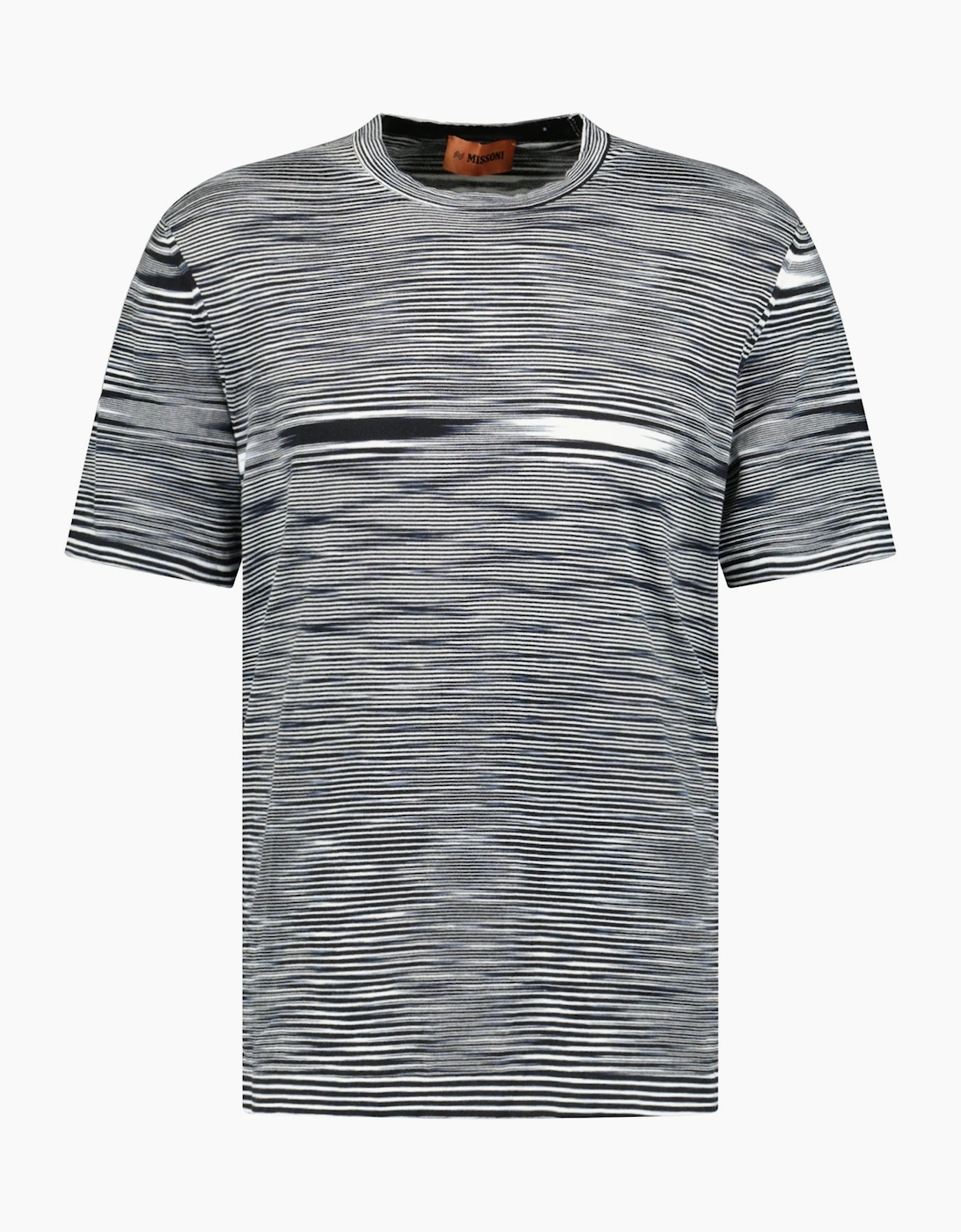 Missoni Men's Black Knitted Stripe T-Shirt White &  42 Xl