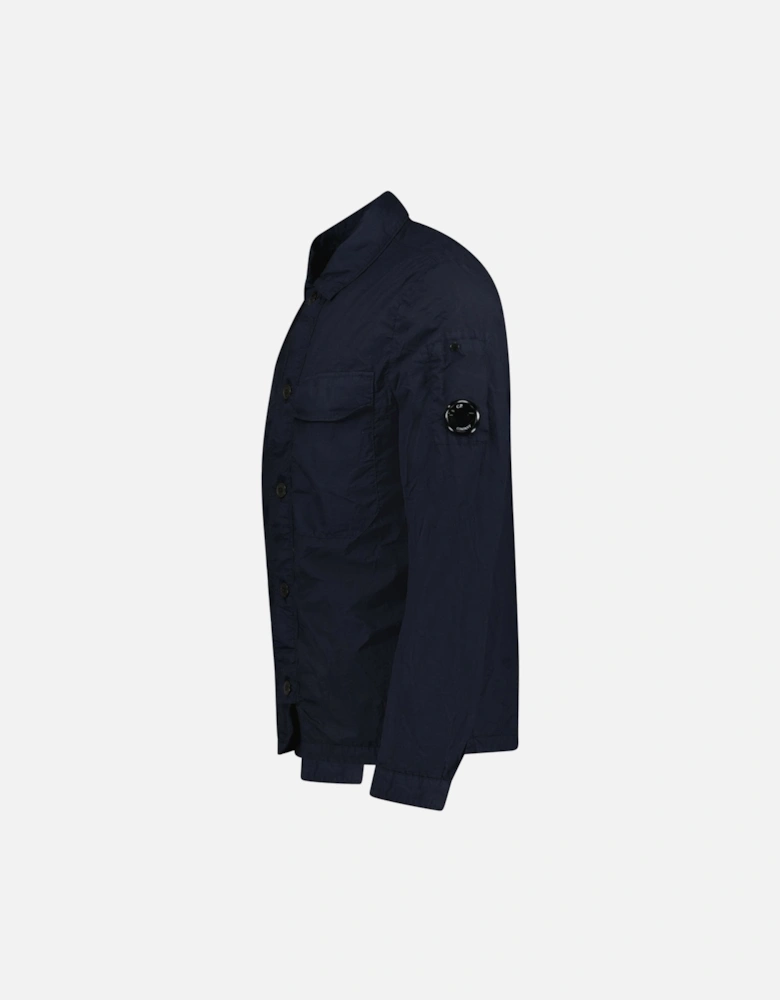 'Taylon L' Chrome Lens Overshirt Jacket Navy