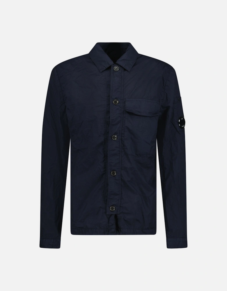 'Taylon L' Chrome Lens Overshirt Jacket Navy