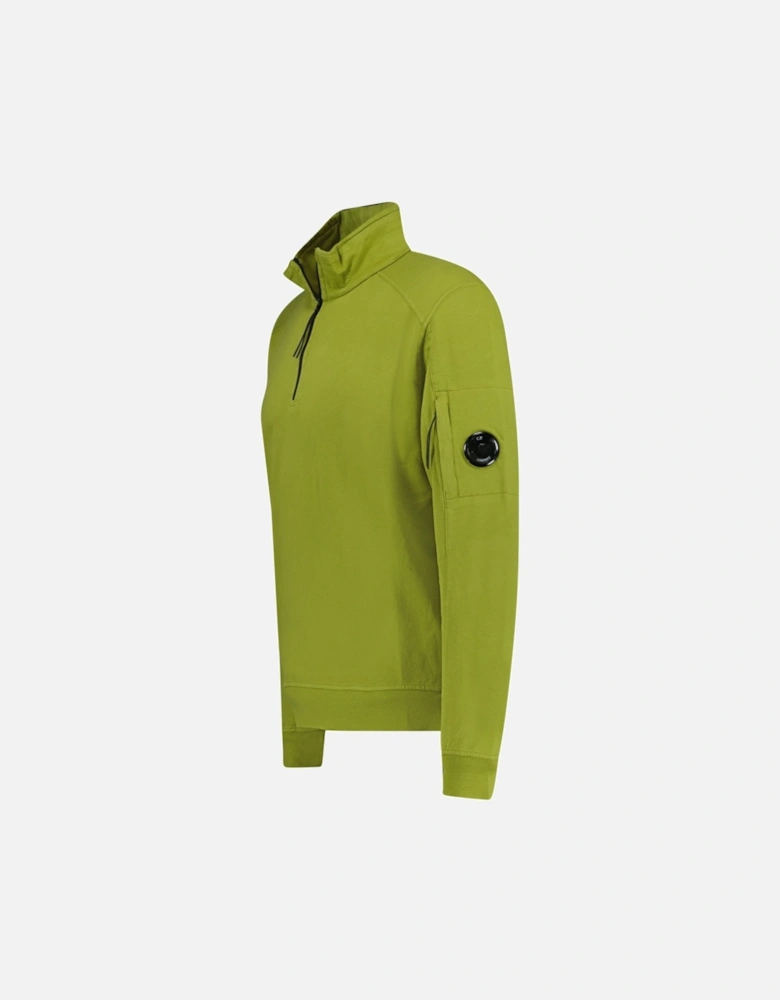 1/4 Zip Lens Sweatshirt Light Fleece Olive