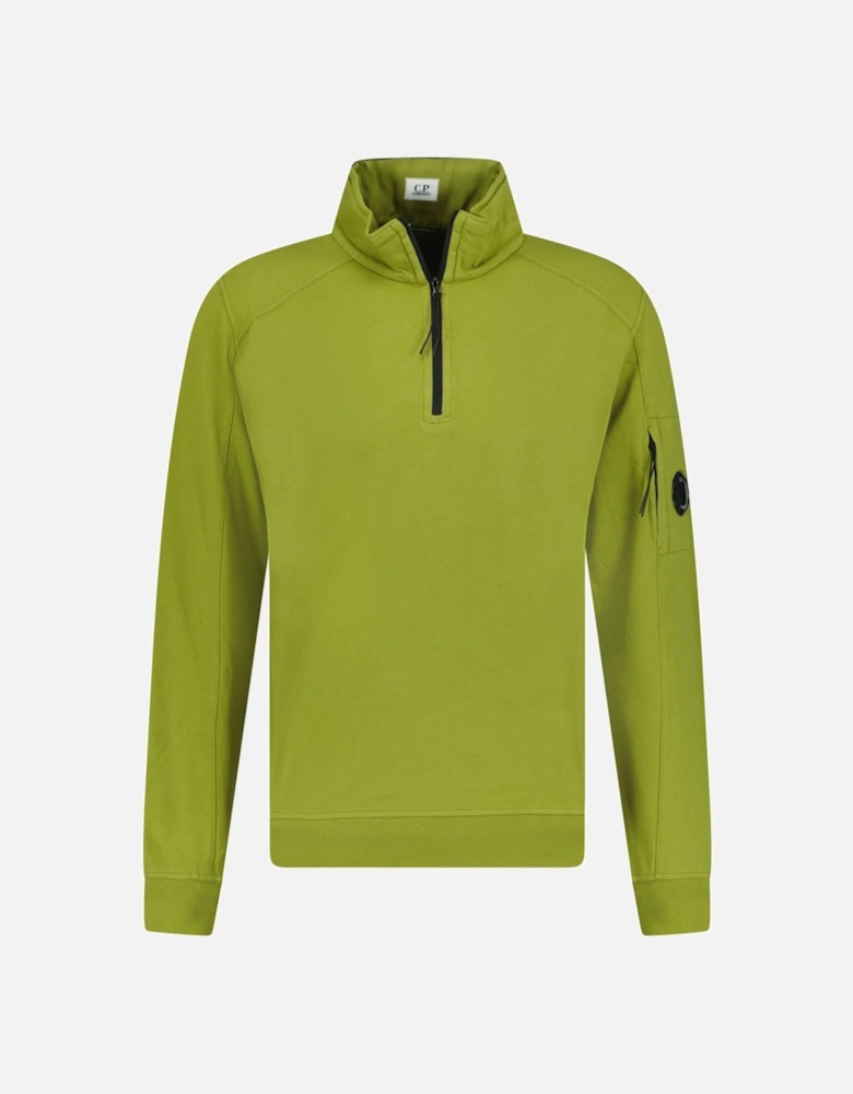 1/4 Zip Lens Sweatshirt Light Fleece Olive