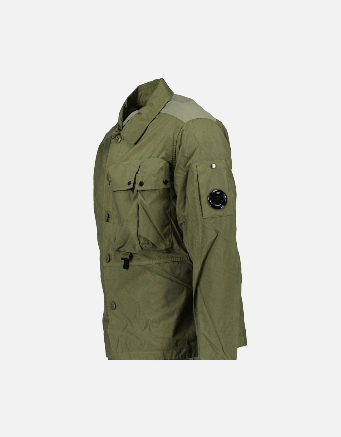 'Taylon P' Lens Overshirt Jacket Green