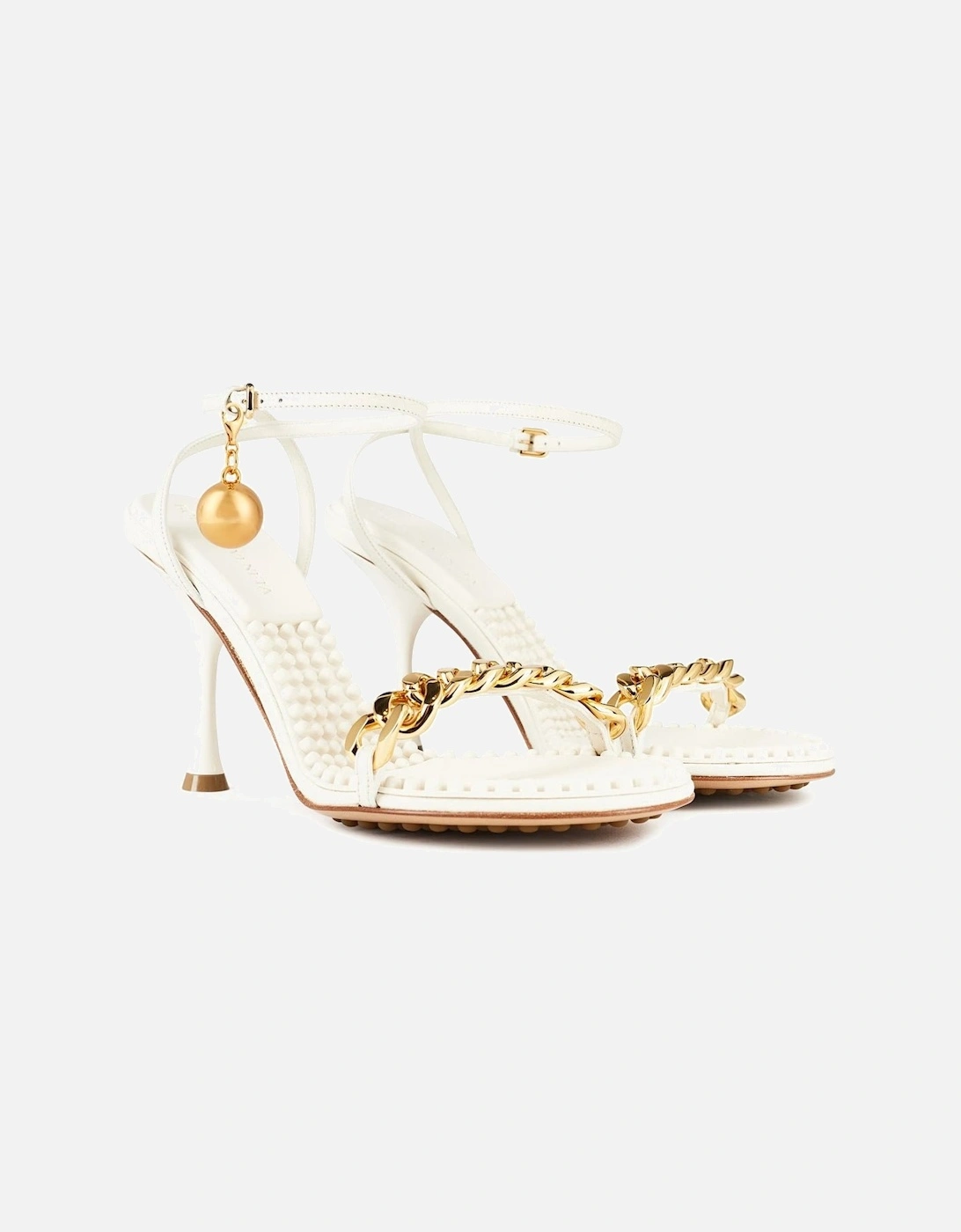 Dot Sandal Heels White