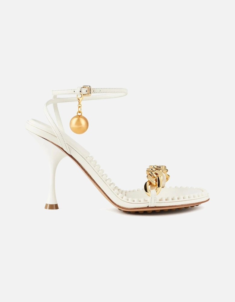 Dot Sandal Heels White