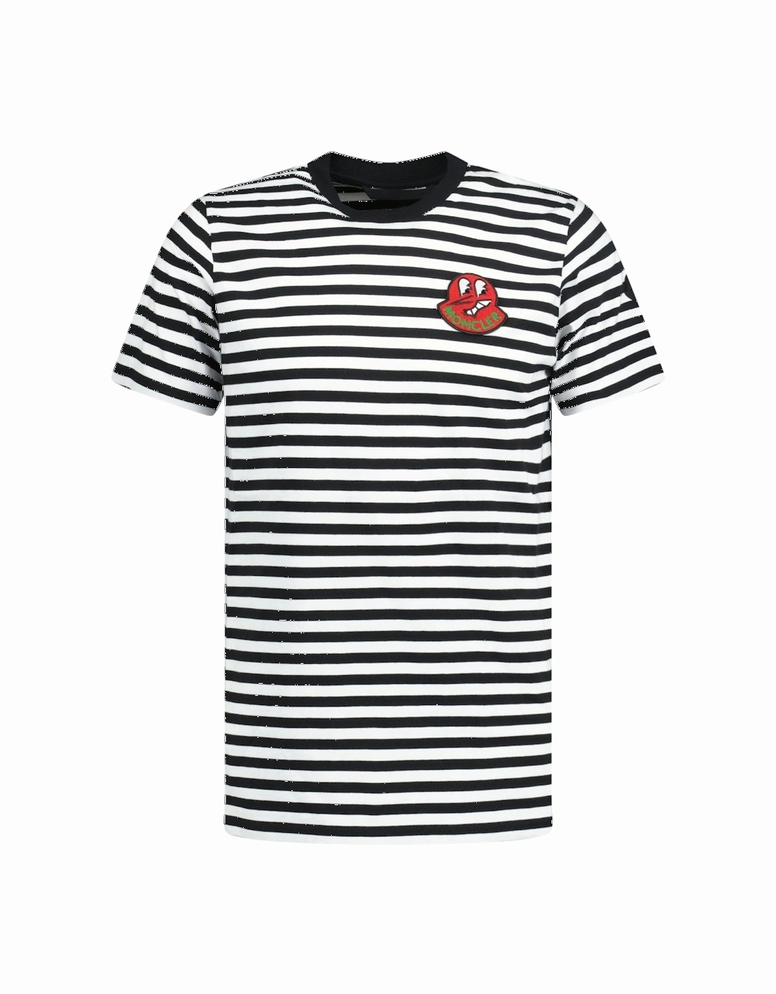 'Rigato' Logo T-Shirt Black & White Stripe, 3 of 2