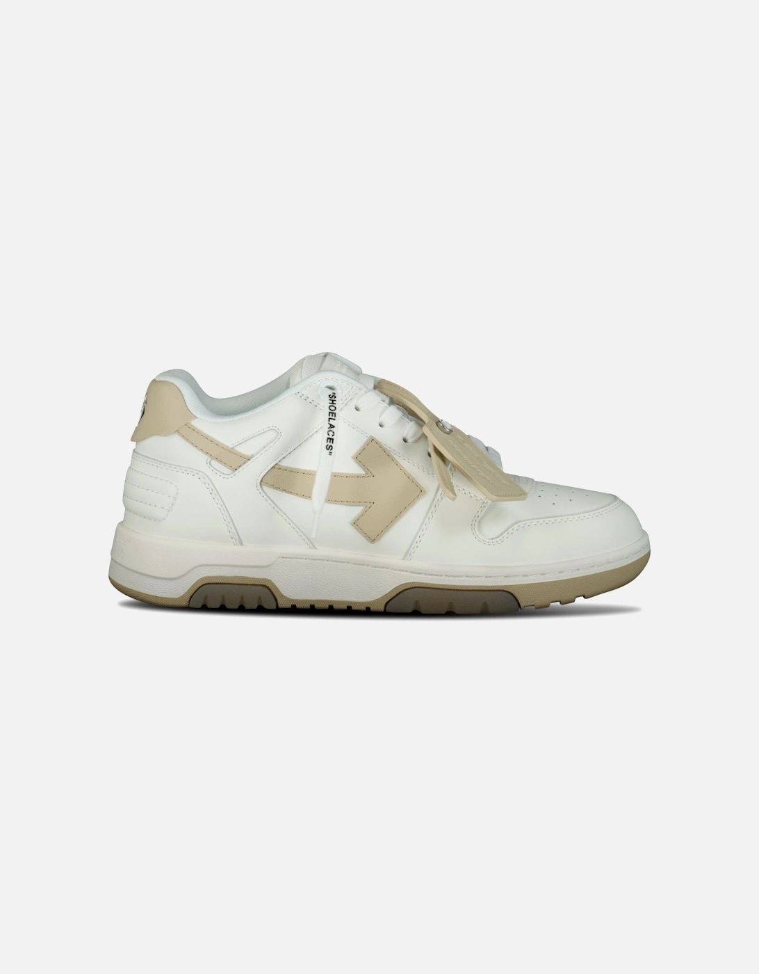 Out Of Office Calf Leather Trainer White & Sand, 5 of 4