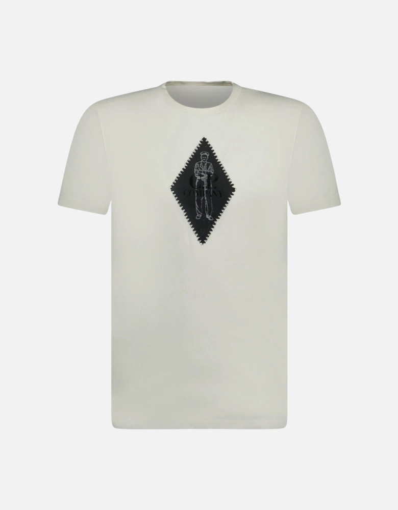 Diamond Chest Logo T-Shirt White