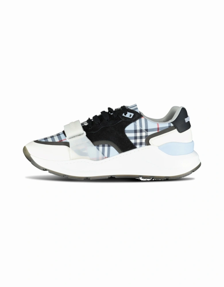 'Ramsay Runner' Trainers Check Pale Blue