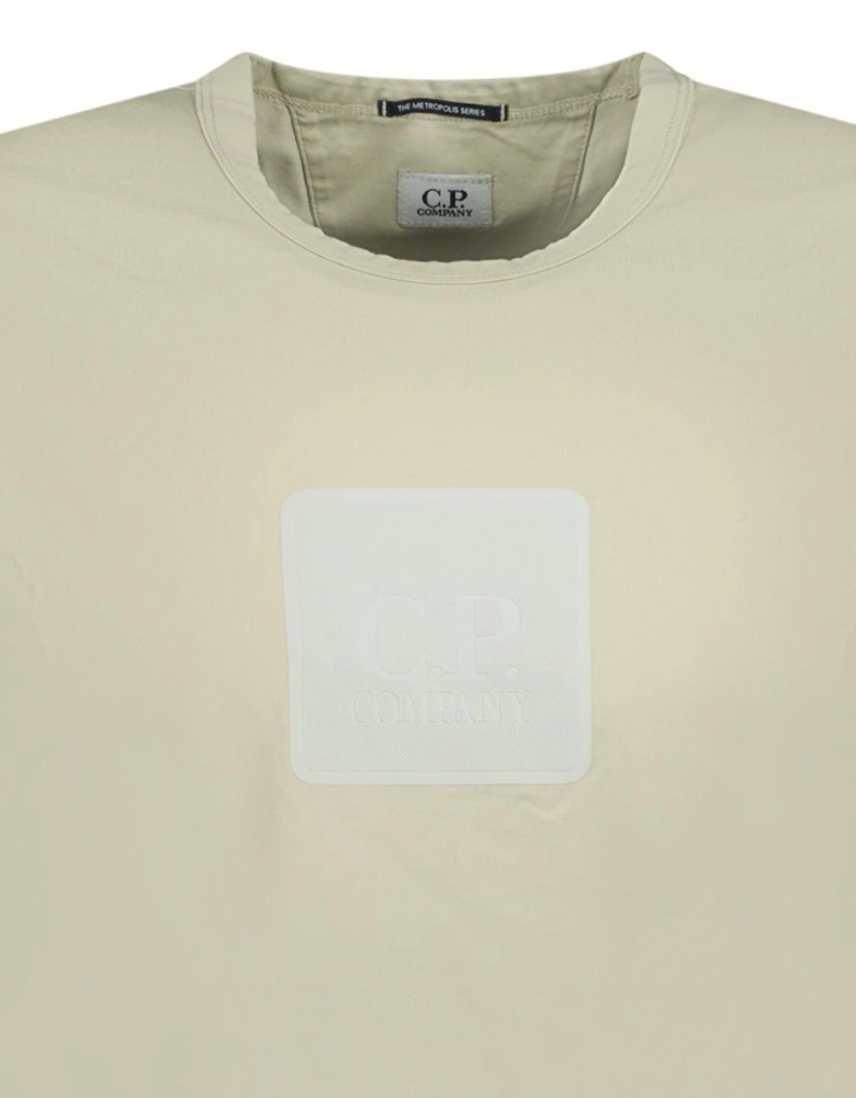 Rubber Logo T-Shirt Beige