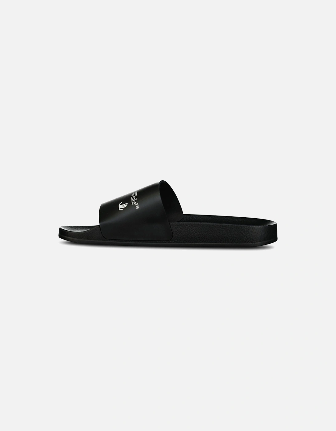 (WOMENS) White Drowning Man Sliders Black