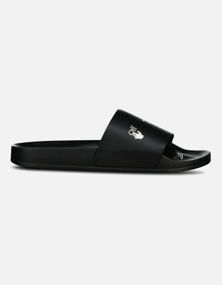 (WOMENS) White Drowning Man Sliders Black