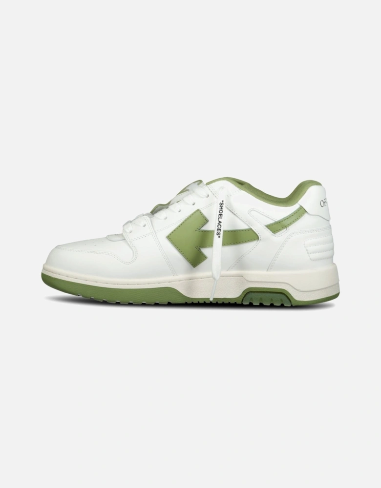 Out Of Office Calf Leather Trainer White & Sage