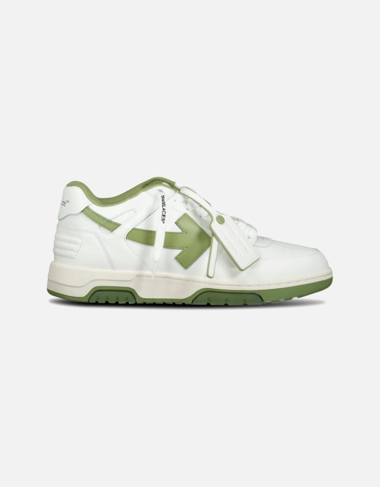 Out Of Office Calf Leather Trainer White & Sage