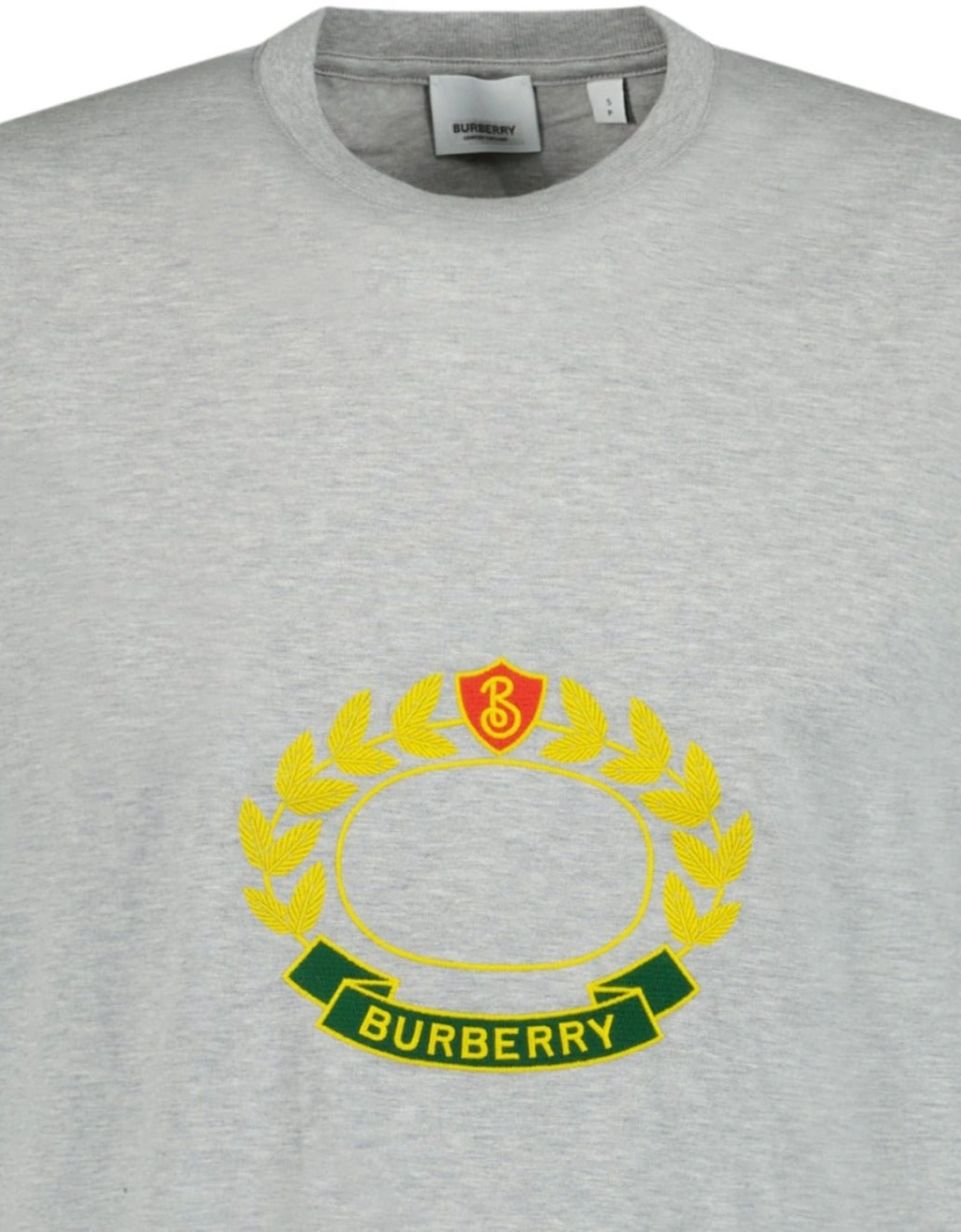 'Purley' Crest Logo T-Shirt Grey