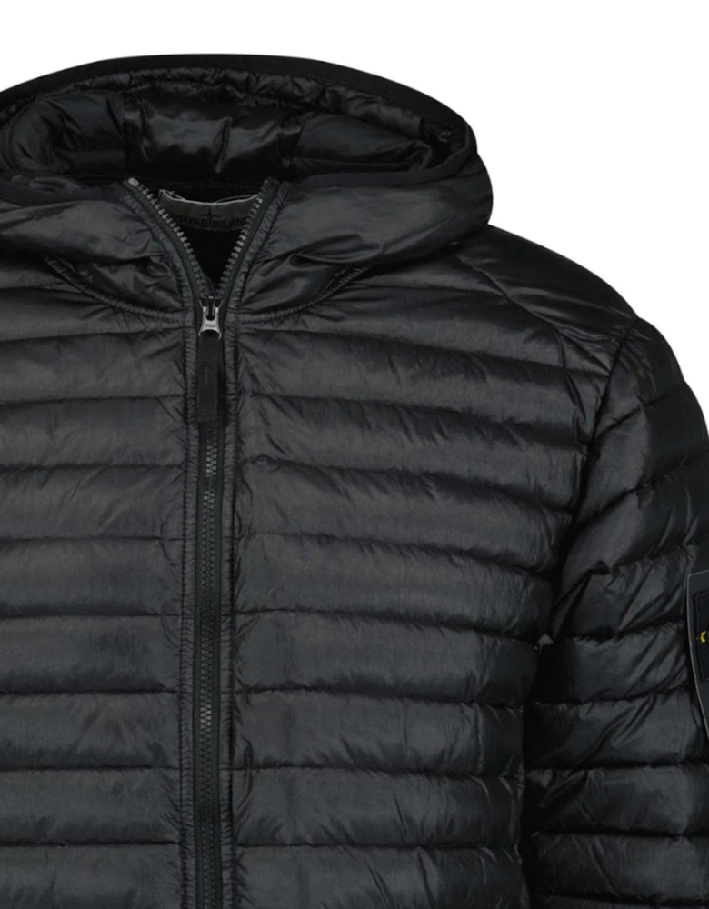 Loom Woven Down Chambers Stretch Nylon-Tc Jacket Black