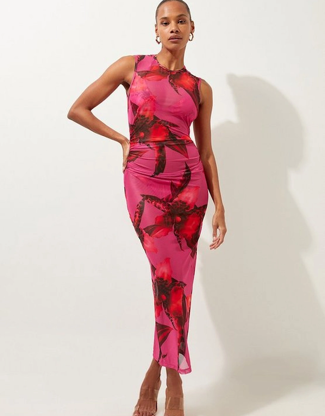 Abstract Floral Print Beach Maxi Dress, 2 of 1