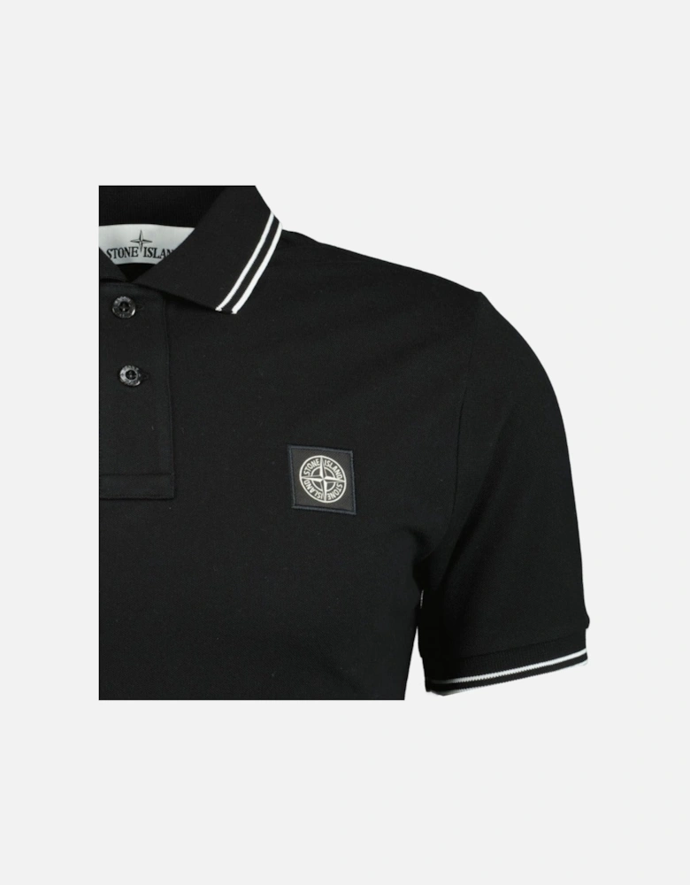 Cotton Logo Polo T-Shirt Twin Tip Black