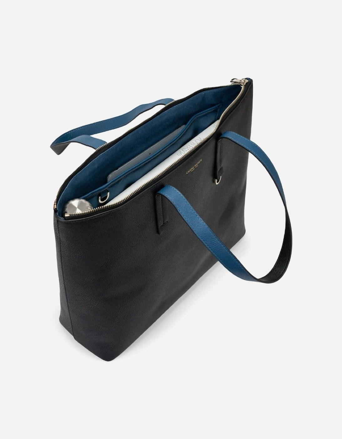 Winona Shopping Bag - Black Lapis Blue