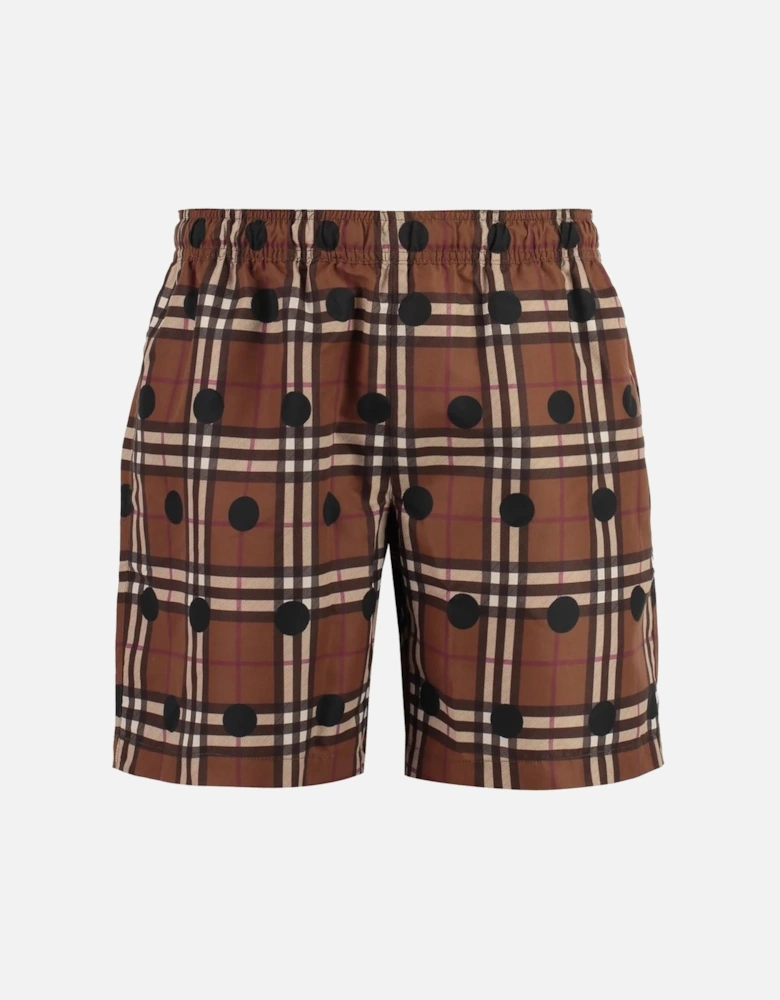 Vintage Check Print Swim Shorts